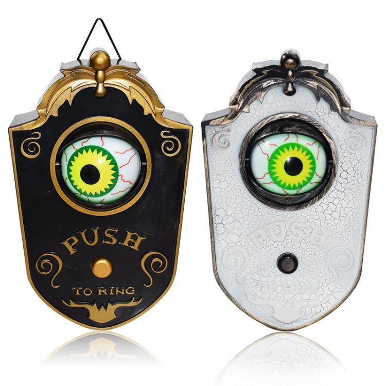 Halloween One-eyed Doorbell Glowing Horror Sound Decoration Pendant Black
