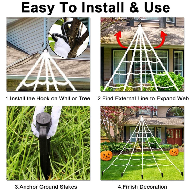 Halloween Spider Web Triangle Net Outdoor Decoration Props, Size:  7m x5.5m