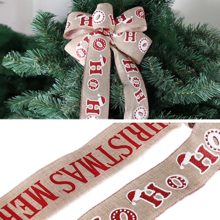 Christmas Letters DIY Imitation Linen Roll Decoration Gift Material Pack(2M HOHO)