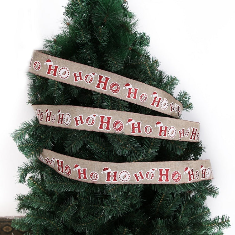 Christmas Letters DIY Imitation Linen Roll Decoration Gift Material Pack(2M HOHO)