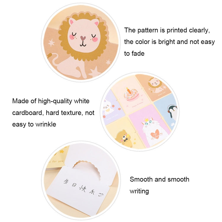100 PCS Cute Cartoon Birthday Cards(Penguin)
