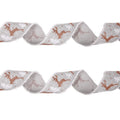 Christmas Imitation Hemp Ribbon Decoration With Wire, Length: 6M Gray White Edge
