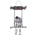 G01 Halloween Skull Skeleton Bride and Groom Welcome House Pendant