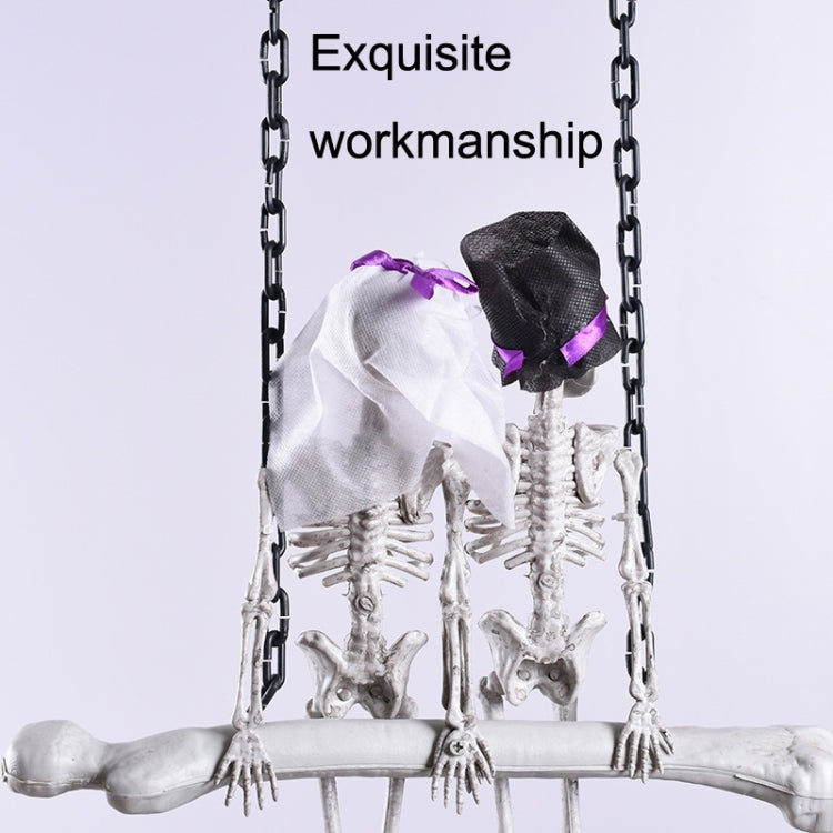 G01 Halloween Skull Skeleton Bride and Groom Welcome House Pendant