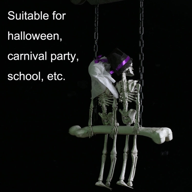 G01 Halloween Skull Skeleton Bride and Groom Welcome House Pendant