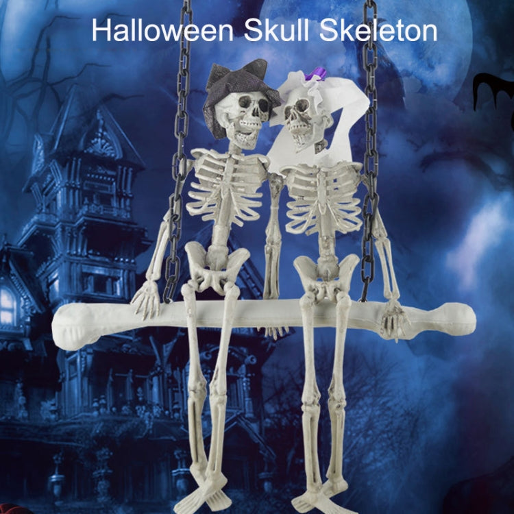 G01 Halloween Skull Skeleton Bride and Groom Welcome House Pendant