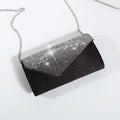 Rhinestone Women Dinner Bag Shoulder Bag Coin Cosmetics Storage Bag(Black)