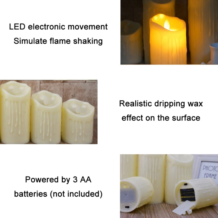 LED Electronic Candle Lights Halloween Christmas Decoration Props, Size: 7.5x20cm(Plastic Tears Candle Lights)