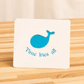 10 PCS Hollow Cartoon Greeting Card(Blue Whale)