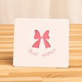 10 PCS Hollow Cartoon Greeting Card(Pink Bow)