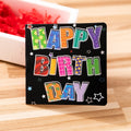 10 PCS Square Bronzing Color Print Thanks Greeting Cards(4)