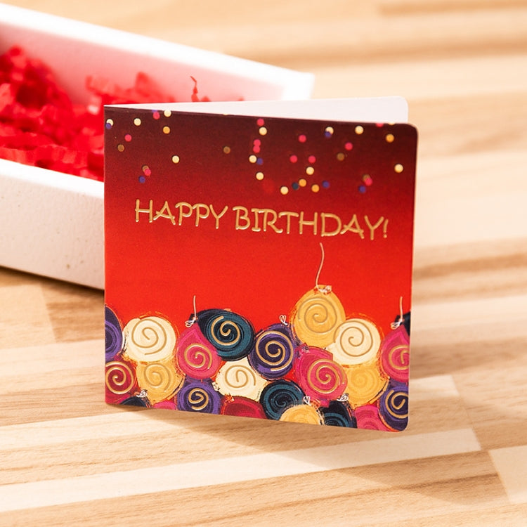 10 PCS Square Bronzing Color Print Thanks Greeting Cards(12)