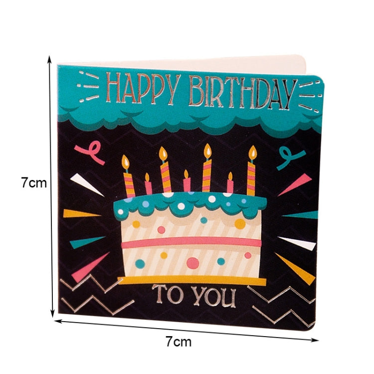 10 PCS Square Bronzing Color Print Thanks Greeting Cards(7)