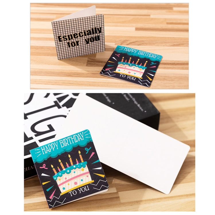 10 PCS Square Bronzing Color Print Thanks Greeting Cards(3)