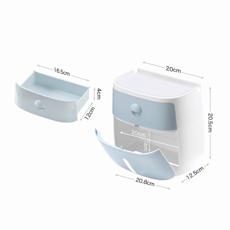 ECOCO E1804 Toilet Multifunctional Double-layers Tissue Rack(White+Black)