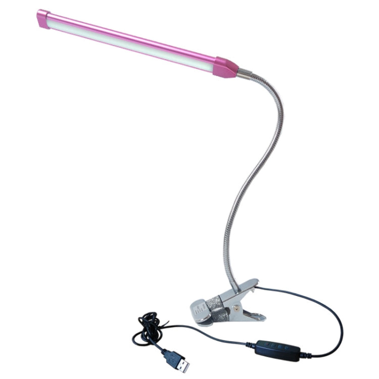 USB Clip Lamp Student Eye Protection LED Dimmable Desk Light(Purple)
