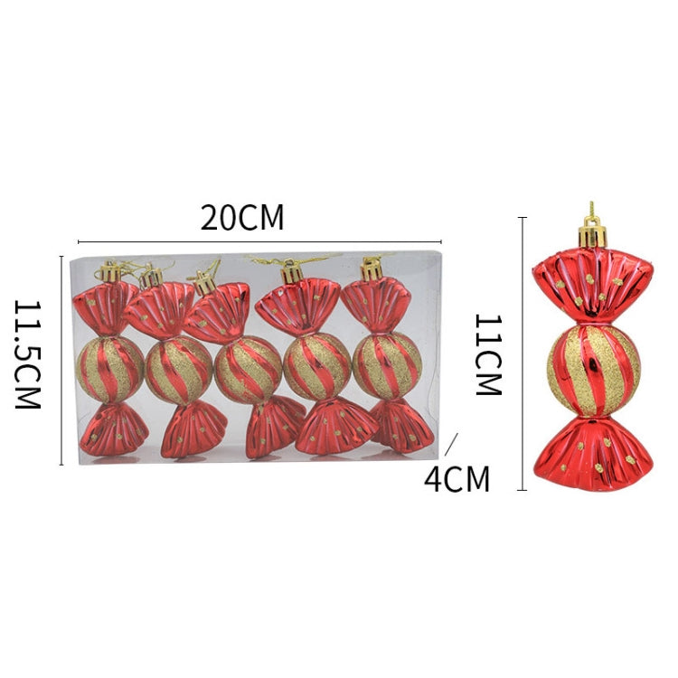 5PCS/Box Christmas Decoration Electroplating Candy Props Gift Box Props(Gold)