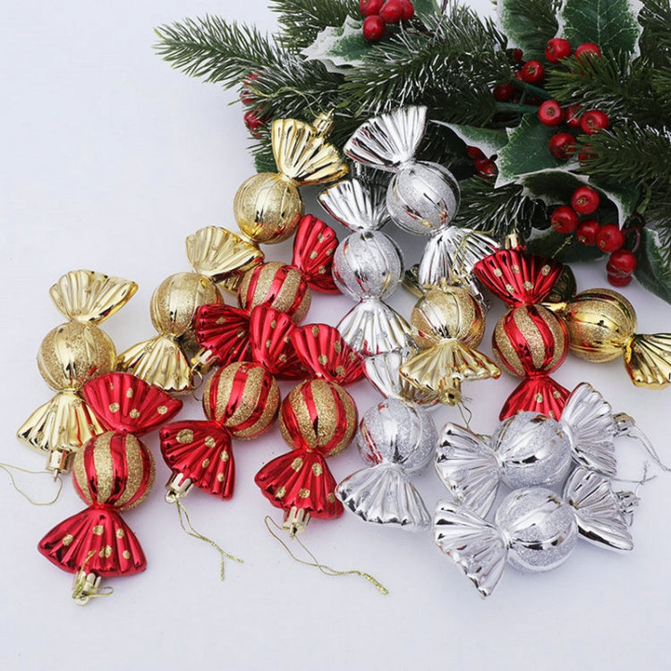 5PCS/Box Christmas Decoration Electroplating Candy Props Gift Box Props(Gold)