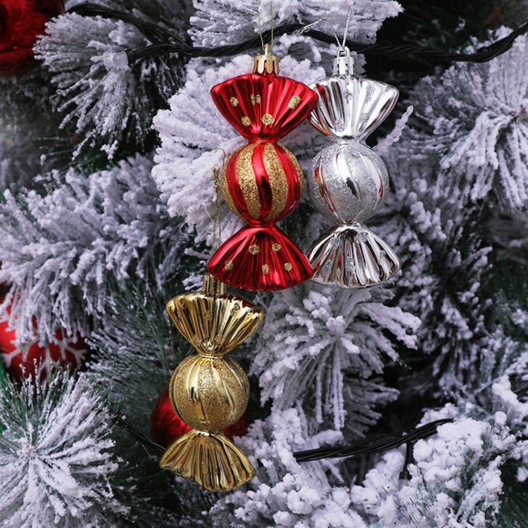 5PCS/Box Christmas Decoration Electroplating Candy Props Gift Box Props(Silver)
