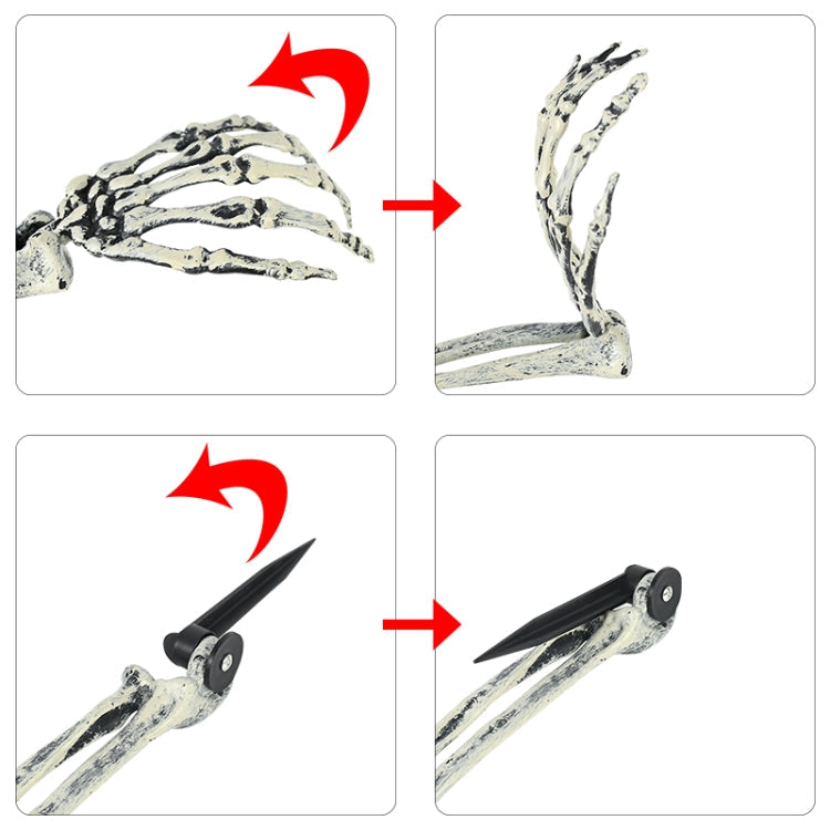 Halloween Simulation Skull Hand And Leg Horror Decoration Props Hand Bone Skull