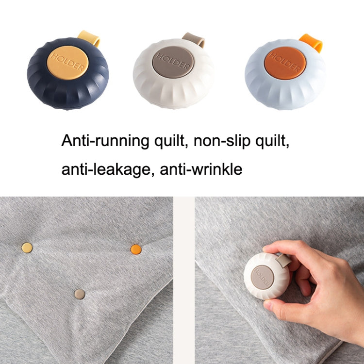 4PCS Quilt Retainer Quilt Anti-Run Fixation Anti-Slip Buckle Traceless Retainer(Warm Gray)