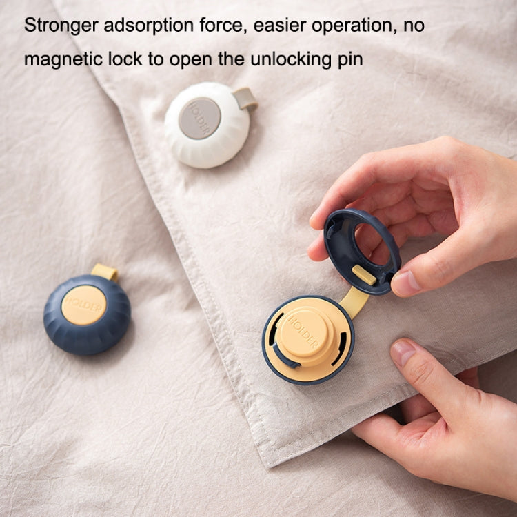4PCS Quilt Retainer Quilt Anti-Run Fixation Anti-Slip Buckle Traceless Retainer(Silk Blue)