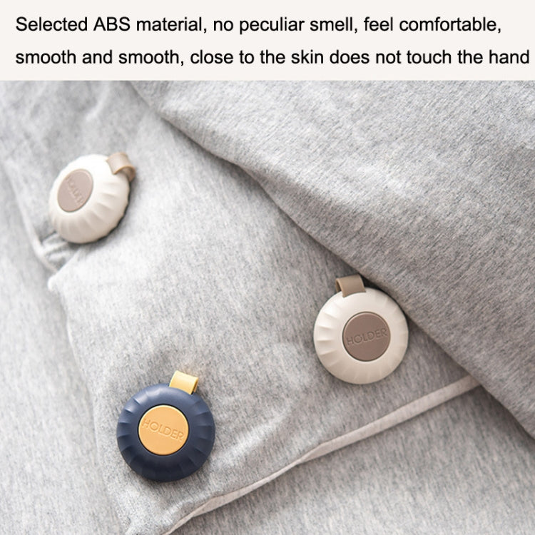 4PCS Quilt Retainer Quilt Anti-Run Fixation Anti-Slip Buckle Traceless Retainer(Warm Gray)