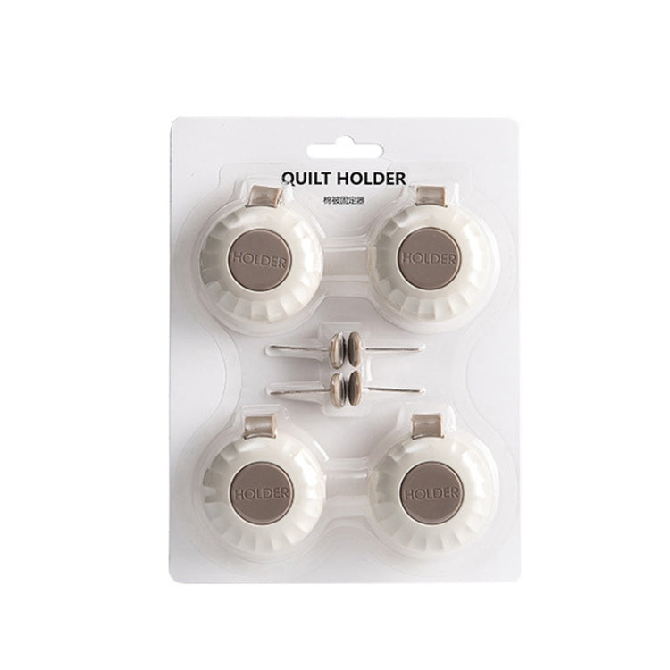 4PCS Quilt Retainer Quilt Anti-Run Fixation Anti-Slip Buckle Traceless Retainer(Silk Blue)