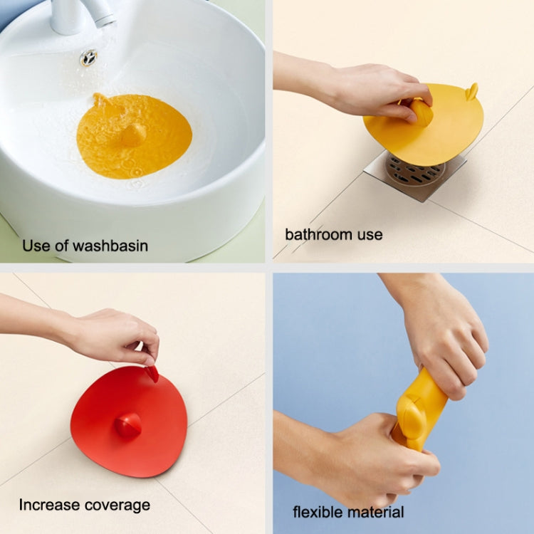 Bird Dilver Discosit Desert Soft TPR Bathroom Sanitary Spacer Smelly Drain Cover(Red)