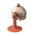 Household Silent Punch-free Door Stopper Bathroom Silicone Rear Suction Door(Vitality orange)