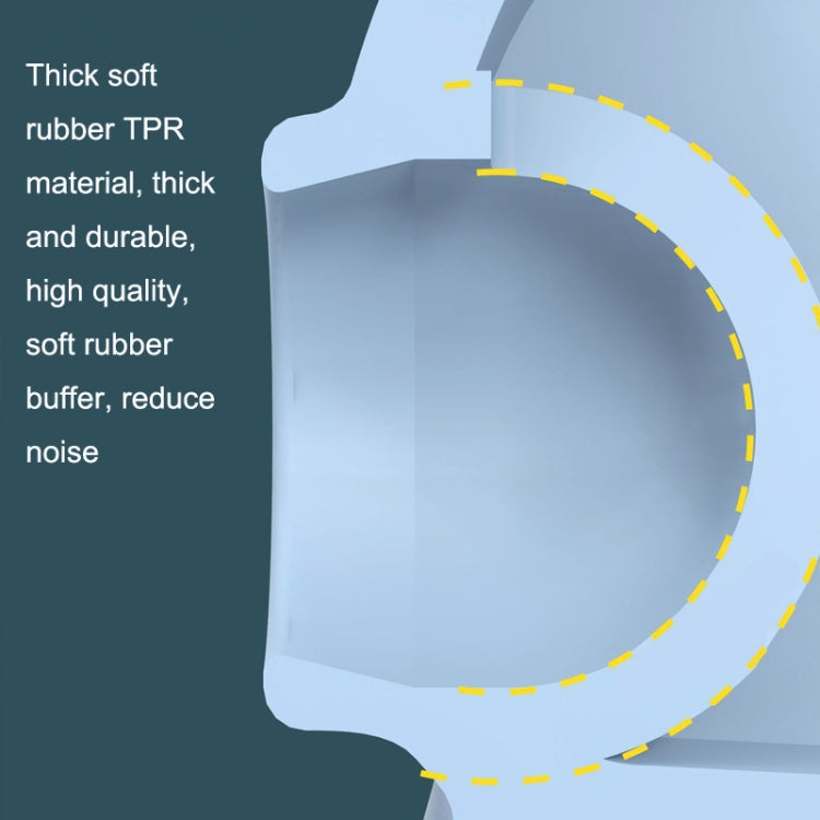 Household Silent Punch-free Door Stopper Bathroom Silicone Rear Suction Door(Indigo Blue)
