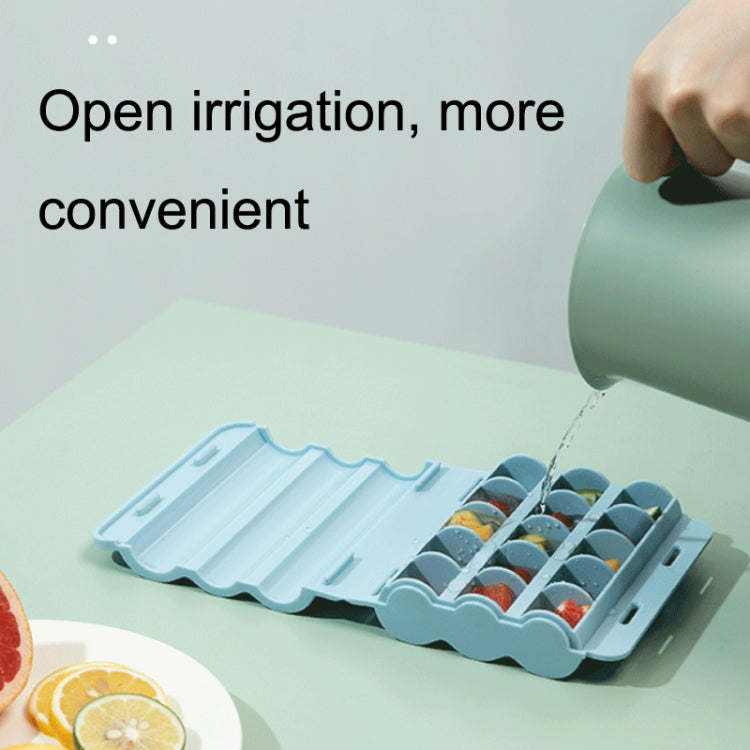 Silicone Ice Box Home-made Complementary Food Ice Hockey Mold(Deep Blue)