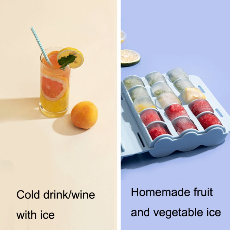 Silicone Ice Box Home-made Complementary Food Ice Hockey Mold(Deep Blue)