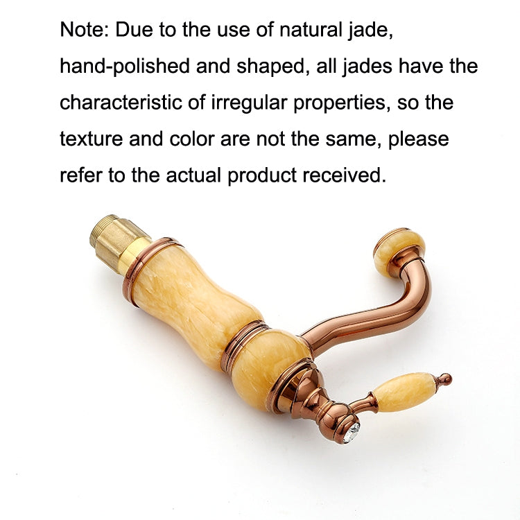 Gold-plated Copper 360-degree Rotating Basin Hot and Cold Water Faucet, Color: Sapphire Zirconium Rose Gold