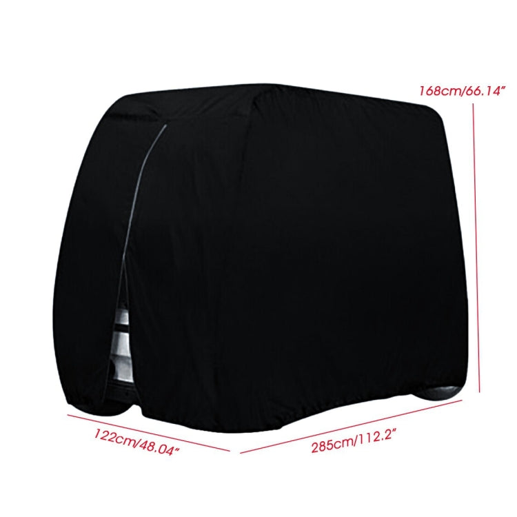 210D Oxford Cloth Golf Cart Cover Scooter Kart Dust Cover, Specification: 285 x 122 x 168cm(Black)
