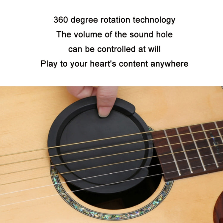 Silicone Folk Acoustic Guitar Sound Hole Cover Guitar Anti-whistle Mute(For 38/39 inches)