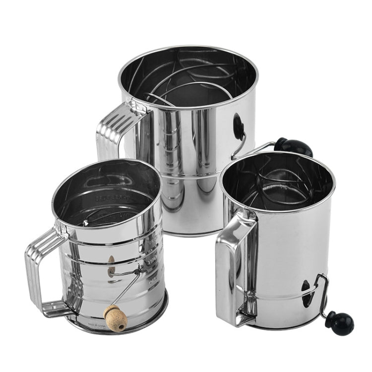 Hand-crank Oblique Flour Sieve Kitchen Baking Tools, Specification: Style One