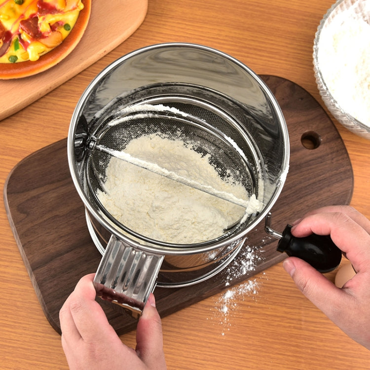 Hand-crank Oblique Flour Sieve Kitchen Baking Tools, Specification: Style One