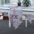 Christmas Decoration Print Table Flag Restaurant Family Party Tablecloth(Gray)