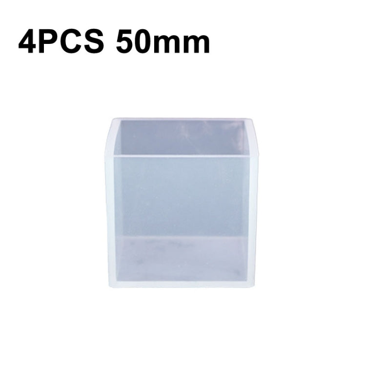4 PCS 50mm Crystal Drop Glue Square Silica Gel Mold DIY Handmade Jewelry Decoration Model