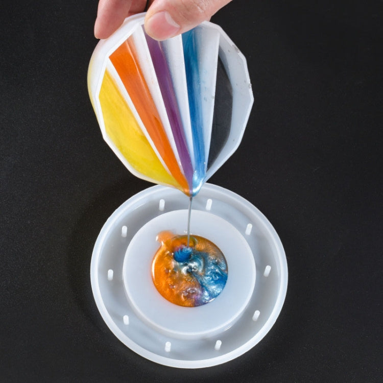 2 PCS DIY Crystal Epoxy Color Separation Cup Silicone Toning Cup, Style: 5 Grid