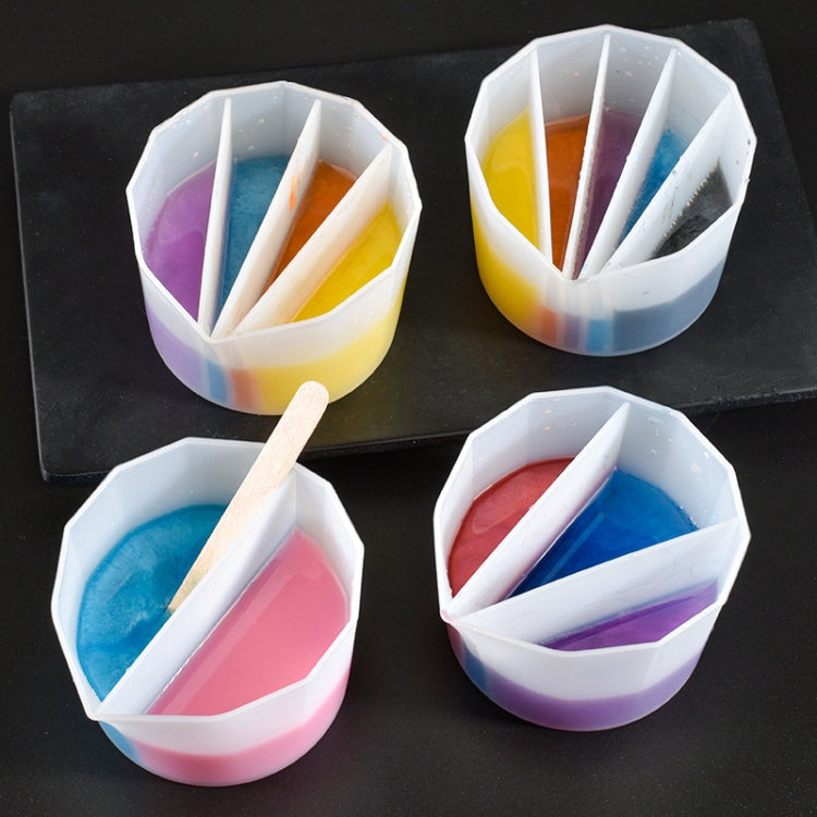 2 PCS DIY Crystal Epoxy Color Separation Cup Silicone Toning Cup, Style: 5 Grid