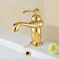 Hot And Cold Mixed Water Basin Imitation Water Faucet, Style: Short Model+Water Inlet Pipe