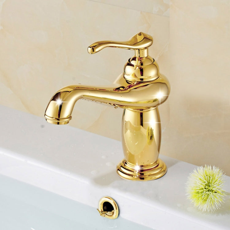 Hot And Cold Mixed Water Basin Imitation Water Faucet, Style: Short Model+Water Inlet Pipe