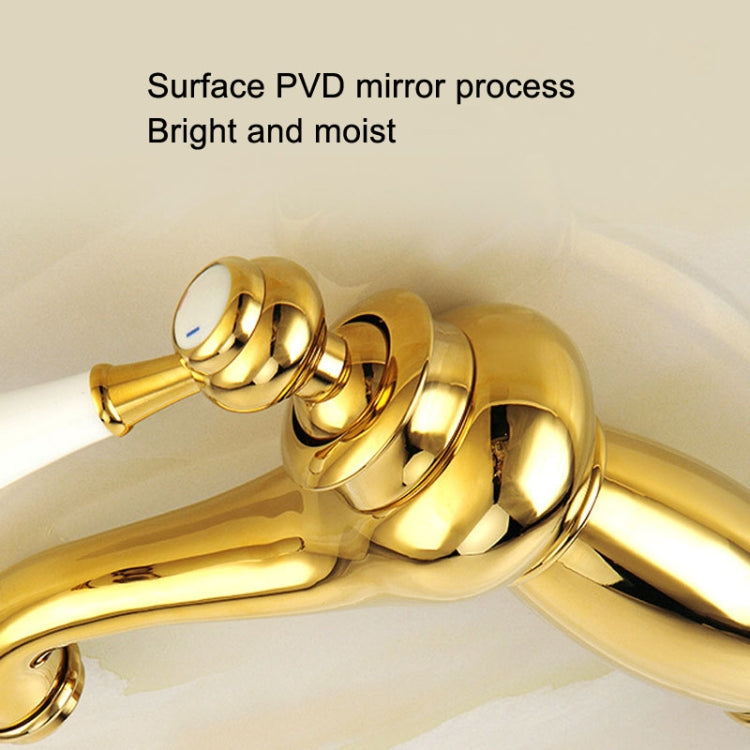 Antique Hot and Cold Bathroom Washbasin Faucet, Style: High Model