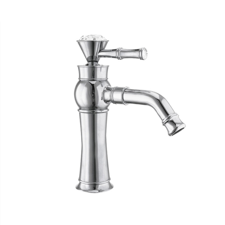 All Bronze Bathroom Basin Hot And Cold Water Faucet, Style: Electroplated Short Model
