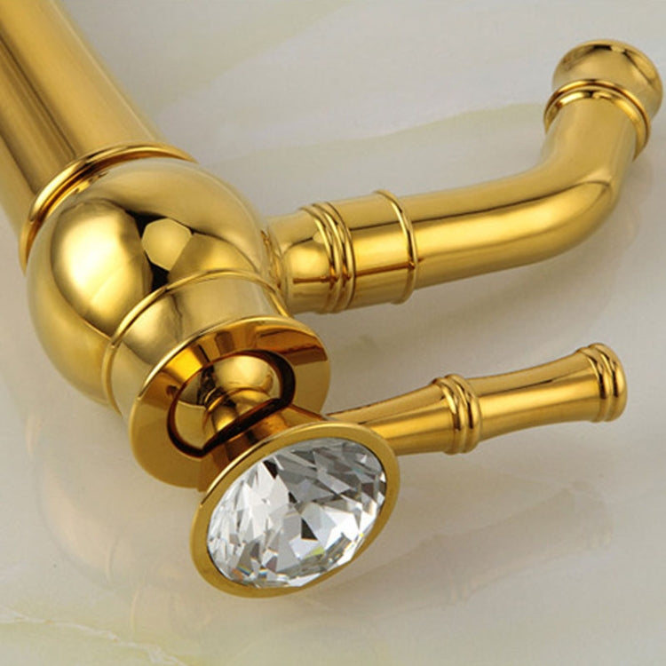 All Bronze Bathroom Basin Hot And Cold Water Faucet, Style: Electroplated High Model