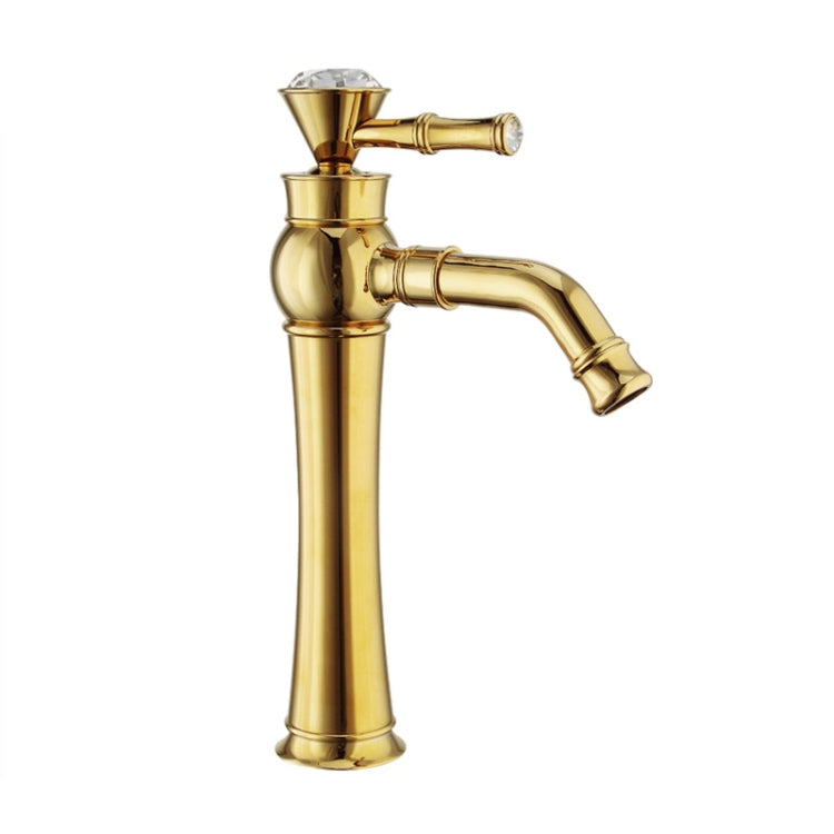 All Bronze Bathroom Basin Hot And Cold Water Faucet, Style: Gold High Model