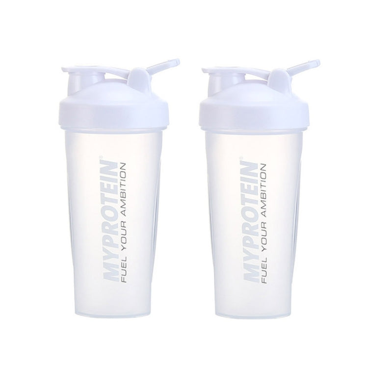 2 PCS YZ025 600ml Multifunctional Transparent Water Cup(White)