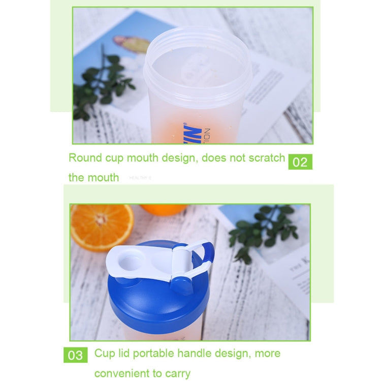 2 PCS YZ025 600ml Multifunctional Transparent Water Cup(Blue)